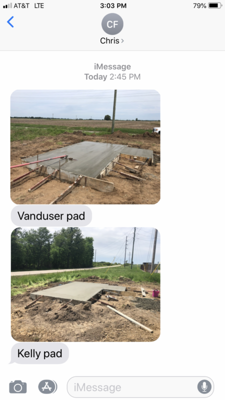 GoSEMO pours pads for Kelly & Vanduser Fiber Huts