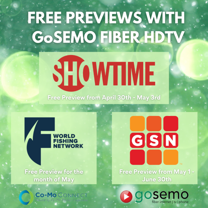 Free previews with Go Semofiber Hdtv